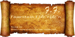 Feuerstein Flórián névjegykártya